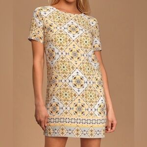 Lulu's Yellow Dandelion Shift Dress